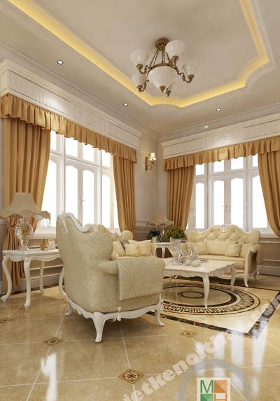 Thiết kế nội thất biệt thự tân cổ điển Quận 2 - Anh Thiện Thảo Điền 