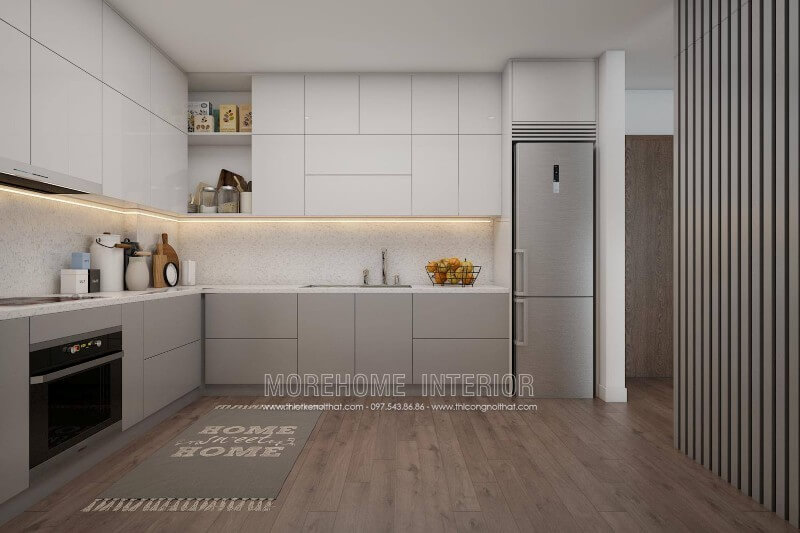 Thiết kế phòng bếp chung cư đơn giản, đẹp mắt Thiết kế phòng bếp, tủ bếp đẹp